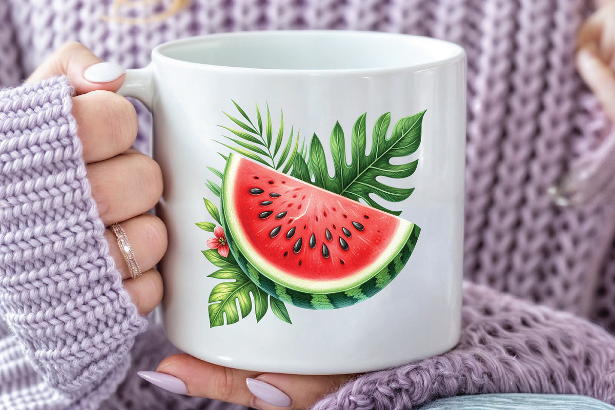 Hello Summer Juicy Watermelon, an Illustration by CraftArtStudio (Photo 5 of 6)