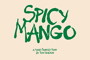 Spicy Mango Hand Painted Font, a Handwritten Font by Tom Gordon Design (Thumbnail 1 of 5)