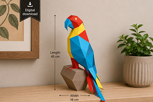 Macaw parrot - 3d papercraft