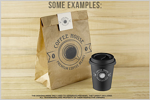 Paper Bag And Coffee Cup Mockup