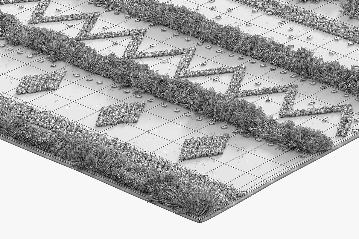 nuLOOM Black Wool Raised Geometric S, a Furniture 3D Model by 3dmitruk (Photo 14 of 17)