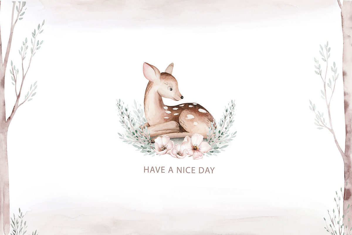 Watercolor woodland collection, an Animal Illustration by Peace ART (Photo 14 of 14)