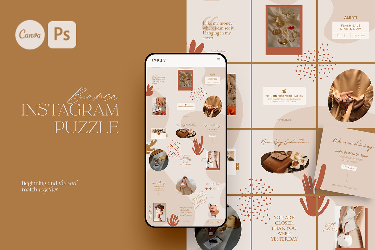 PUZZLE Bundle Instagram CANVA PS, a Social Media Template by Eviory (Photo 15 of 50)