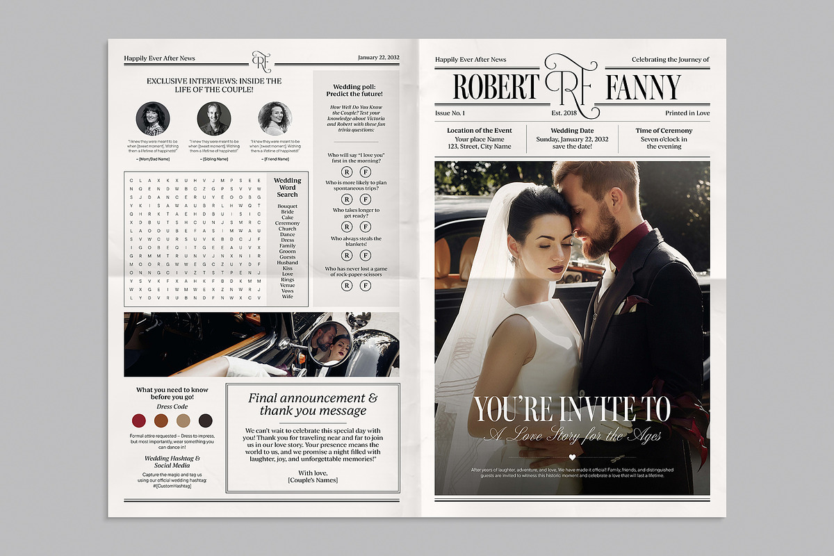 Wedding Newspaper, a Brochure Template by BrandPacks (Photo 2 of 4)