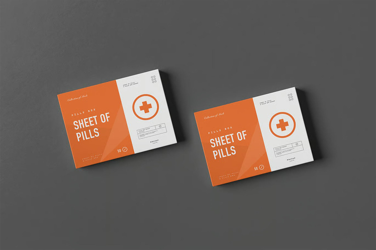 Pills Box Mock-up, a Packaging Mockup by zippypixelstudio (Photo 6 of 9)