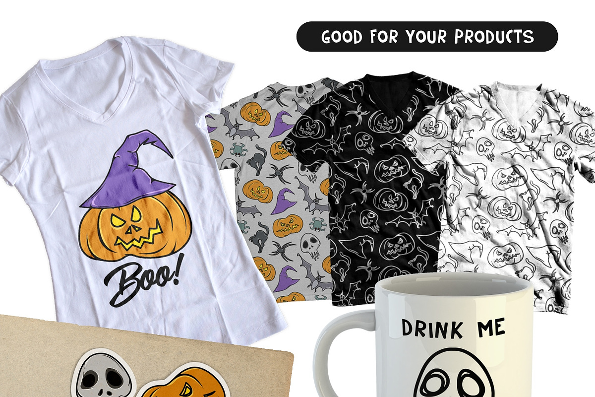 Happy Halloween. Mini Set, a Decorative Illustration by Warm Hearted Studio (Photo 5 of 5)