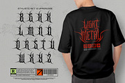 Maytorm Modern Metal Typeface, a Blackletter Font by alit design (Thumbnail 15 of 20)