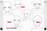 Anime Girl Maker Procreate Character, a Brush Add-On by ArtPrintBabe (Thumbnail 8 of 10)