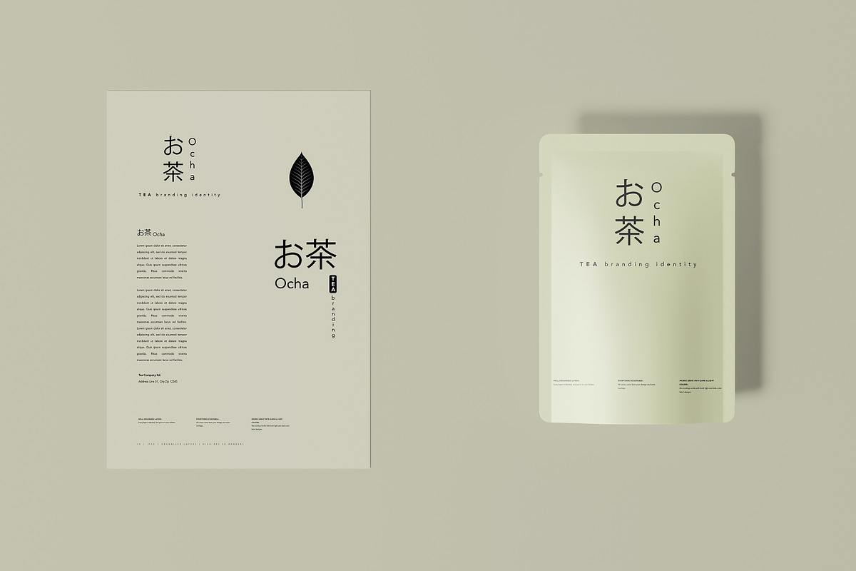 Ocha - Tea Branding Mockup Set, a Packaging Mockup by pmvch (Photo 2 of 14)