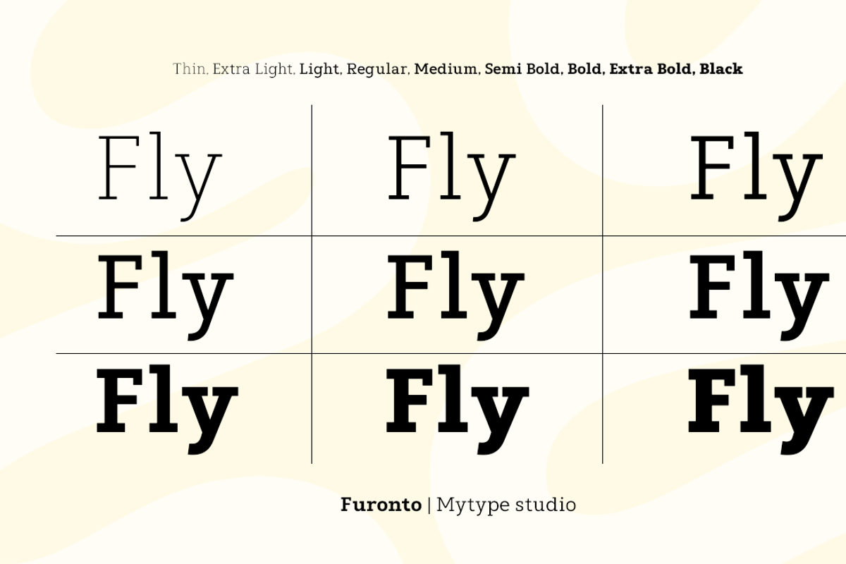 Furonto - Slab Serif Typeface, a Slab Serif Font by Mytype Studio (Photo 8 of 13)