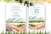 Nature Landscape Wedding Suite, an Invitation Template by wulano (Thumbnail 2 of 6)