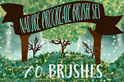 Nature Procreate 70 Brushes, a Brush Add-On by Luna Y Mar (Thumbnail 1 of 10)