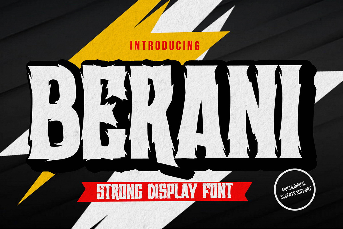 BERANI - Strong Display Font, a Font by Gassstype (Photo 1 of 8)
