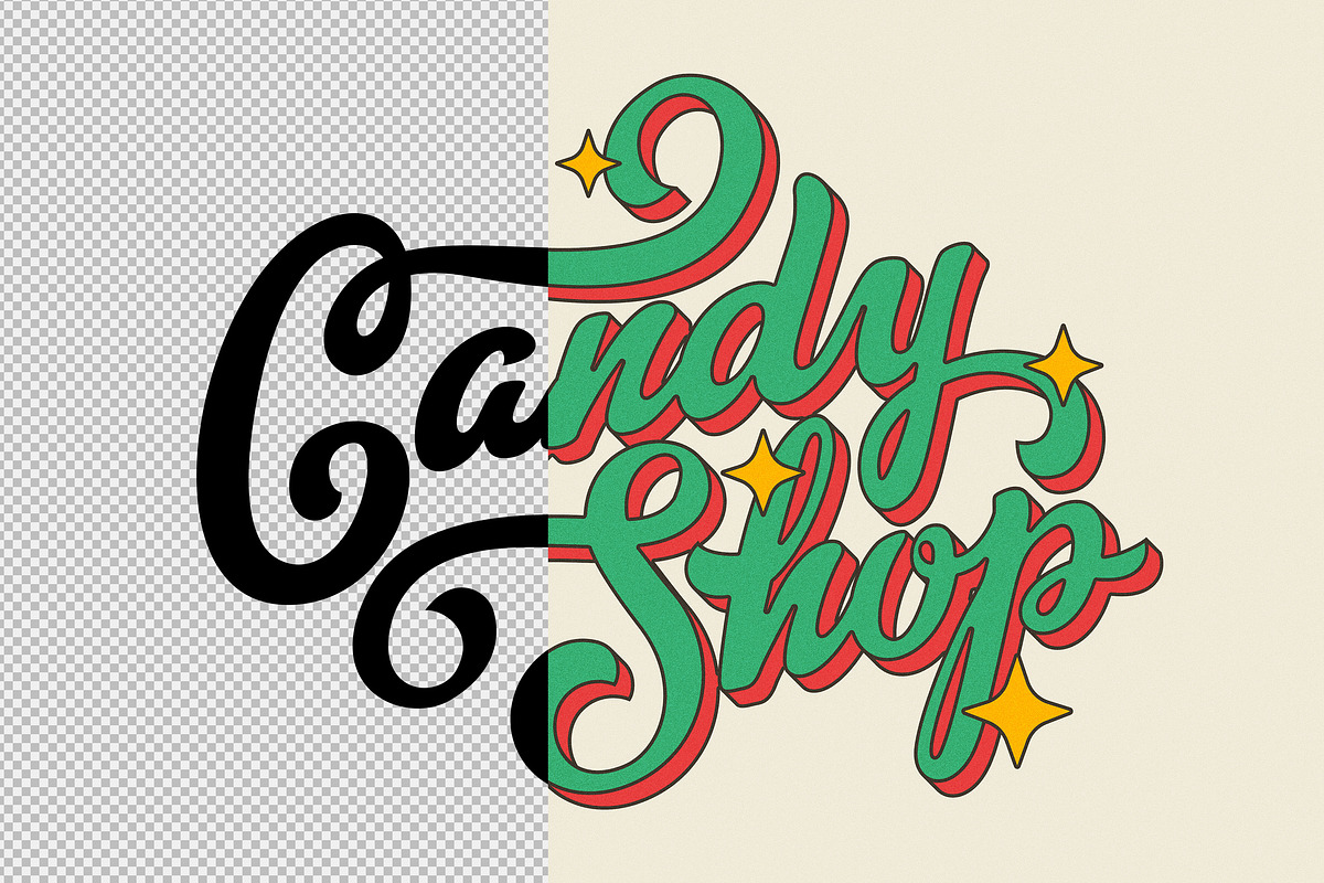 Retro 3D Volume Text & Logo Effect, a Layer Style Add-On by Design Squad (Photo 3 of 4)