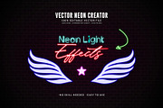 Editable Vector Neon Creator Effect, a Decorative Illustration by Photoshop Action (Thumbnail 8 of 11)