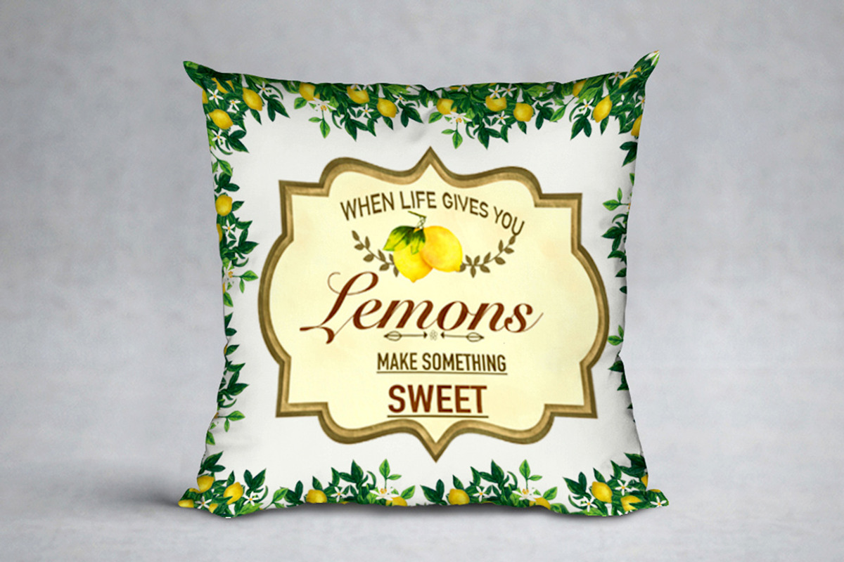 Lemon decor Clipart Lemon tree, a Decorative Illustration by vivastarkids (Photo 7 of 7)
