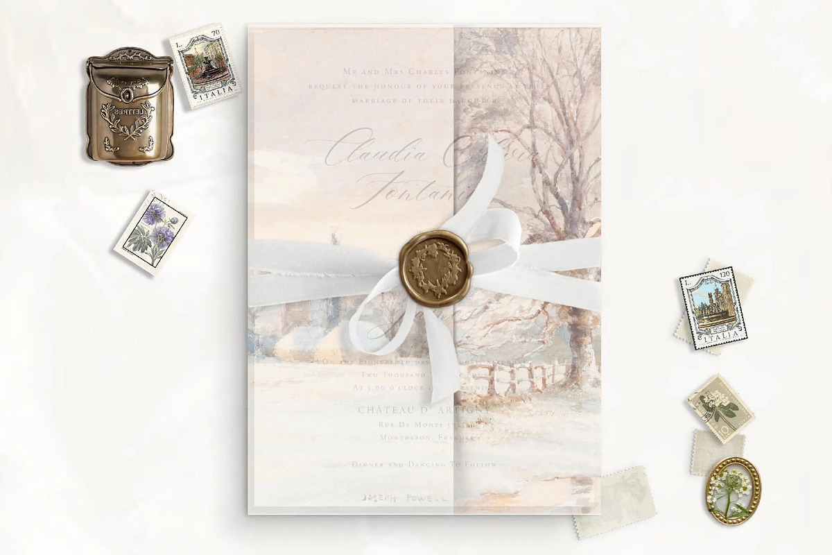 Winter Printable Vellum Jacket, an Invitation Template by SilverJoyAtelier (Photo 3 of 3)