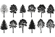 Woodland & Forest Tree Silhouettes B, an Illustration by jahid234 (Thumbnail 23 of 41)