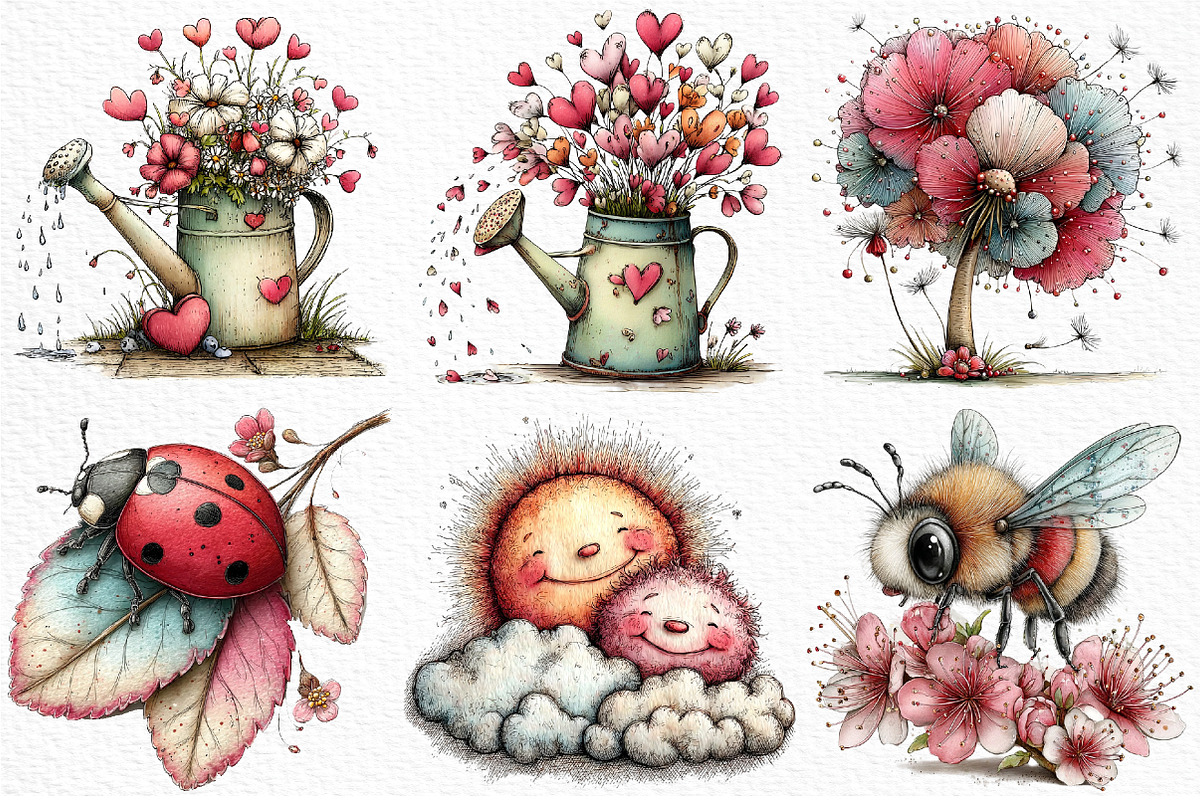 Whmisy Hello Spring Clipart Png, an Illustration by Craft Nest (Photo 4 of 11)