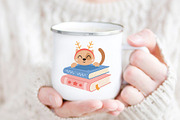 Cozy Winter Bookish Clipart, a Seasonal Illustration by JulzaArt (Thumbnail 5 of 7)