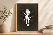 Leo Zodiac Goddess Wall Art, a Person Illustration by Vasya Kobelev (Thumbnail 5 of 7)