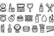 Hand Drawn Makeup Clipart Set, an Illustration by designvectx (Thumbnail 2 of 3)