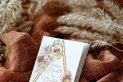 Boho 5x7 Invitation card mockup PSD, an Advertising Mockup by Blush Roses Print (Thumbnail 2 of 7)