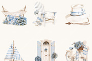 Coastal Lake Nautical Clipart Bundle, an Object Illustration by BusyDaydesign (Thumbnail 2 of 9)