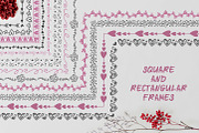 60 Hand Drawn Romantic Pattern Brush, a Brush Add-On by Mallinka (Thumbnail 7 of 12)