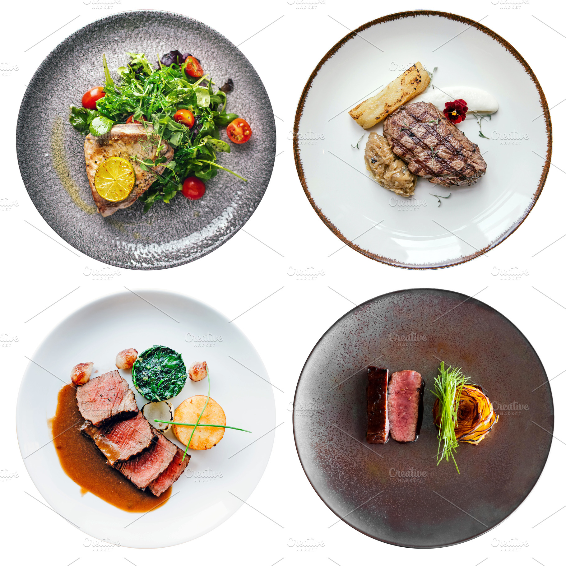 Collection of grilled beef steak, a Food & Drink Photo by BOOCYS