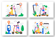 10 Electric Scooter Rental Service, a Transportation Illustration by denayunebgt (Thumbnail 3 of 4)