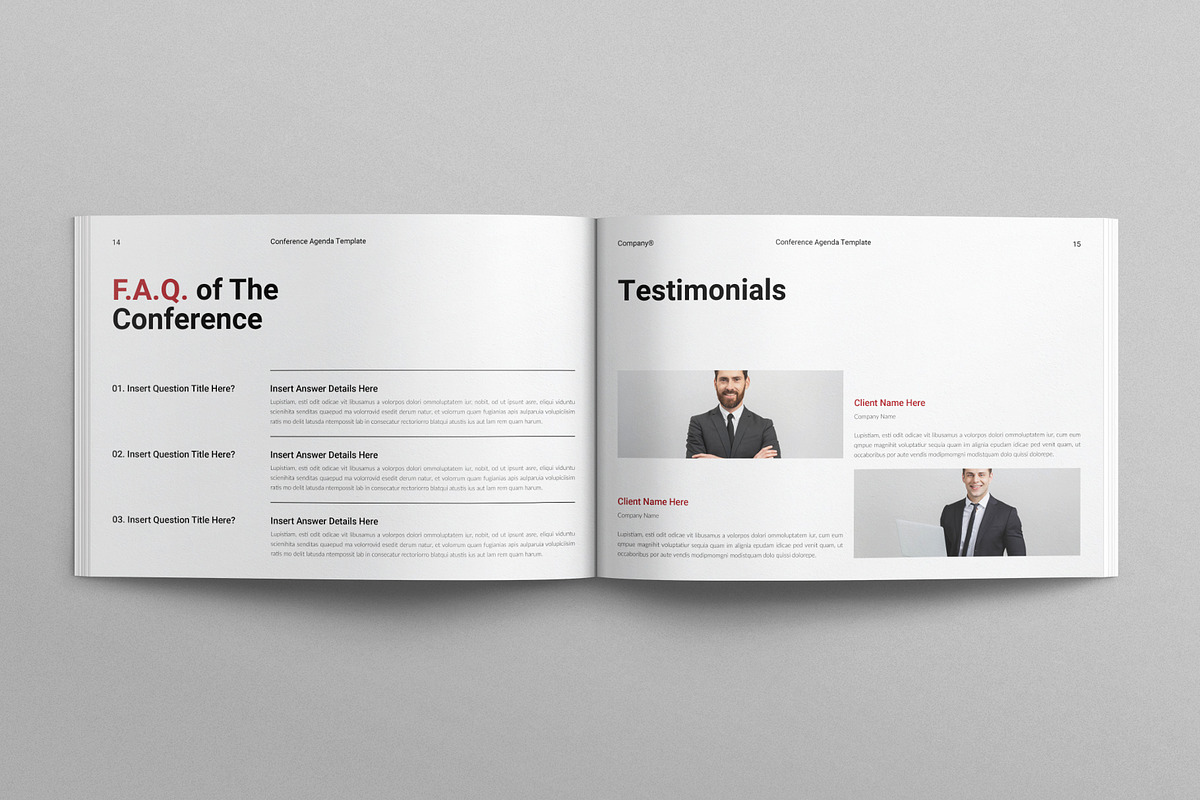 Conference Agenda Template Landscape, a Brochure Template by E-Type (Photo 6 of 7)
