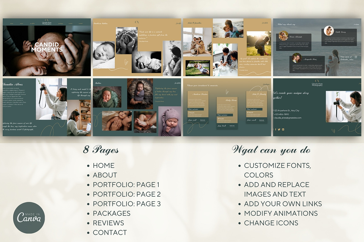 Digital Portfolio Site | Canva, a Landing Page Template by CreativeJourney (Photo 2 of 4)