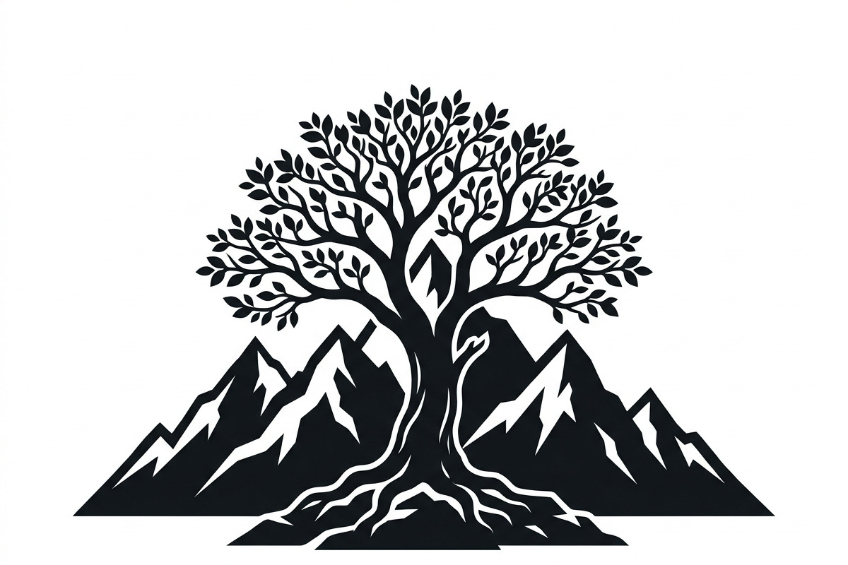 50 Sacred Mountain Tree Silhouette, an Empty State Illustration by Amazin_art (Photo 19 of 37)