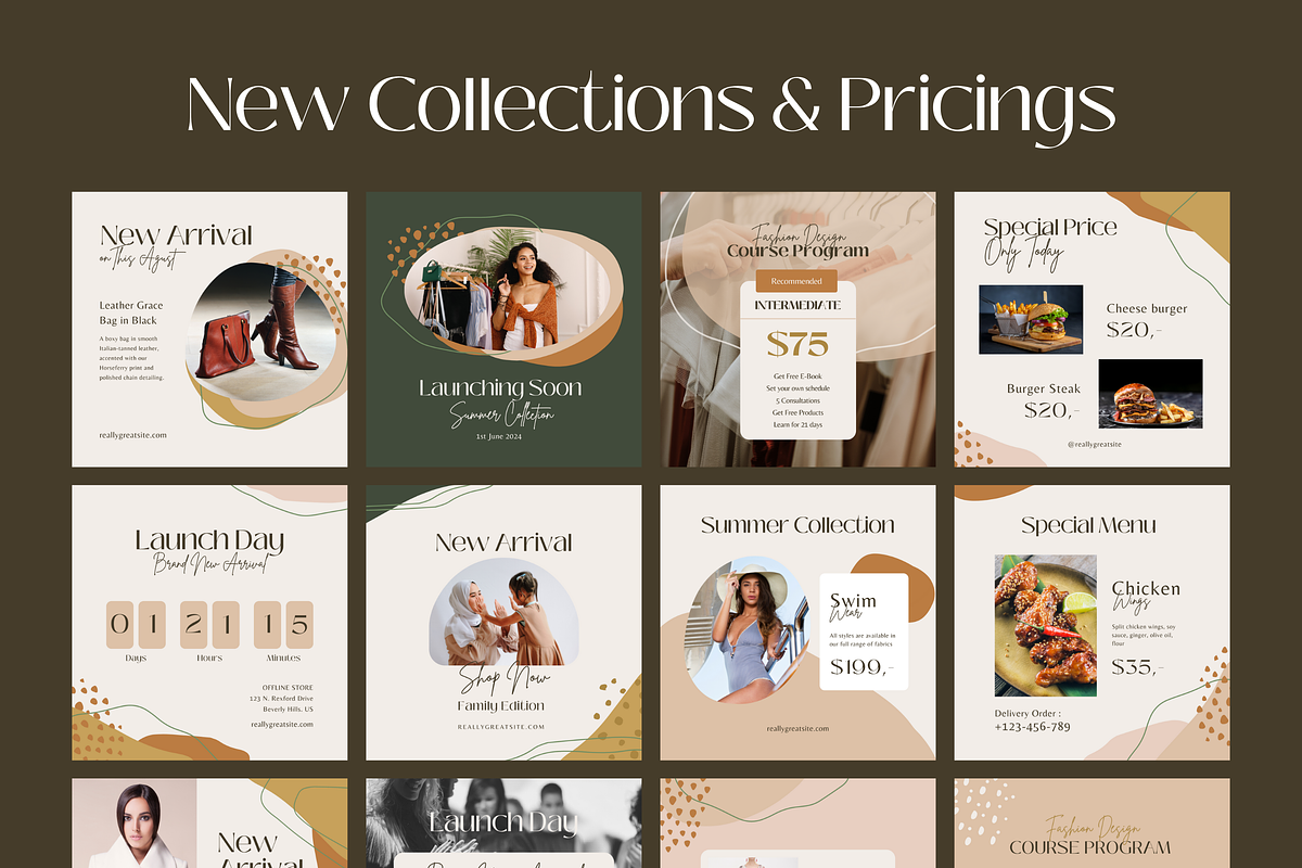 100 Instagram Templates in CANVA, a Social Media Template by Designspace (Photo 6 of 10)