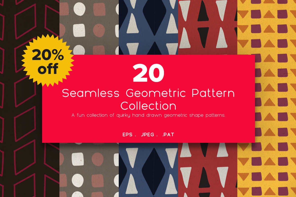 Seamless Geometric Patterns, a Pattern Graphic by Swathi Kirthyvasan (Photo 1 of 7)