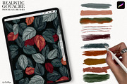 Realistic Gouache Procreate Brushes, a Brush Add-On by owlasya (Thumbnail 7 of 8)