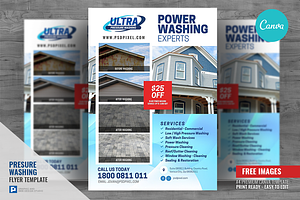 Pressure Washing Company Canva Flyer
