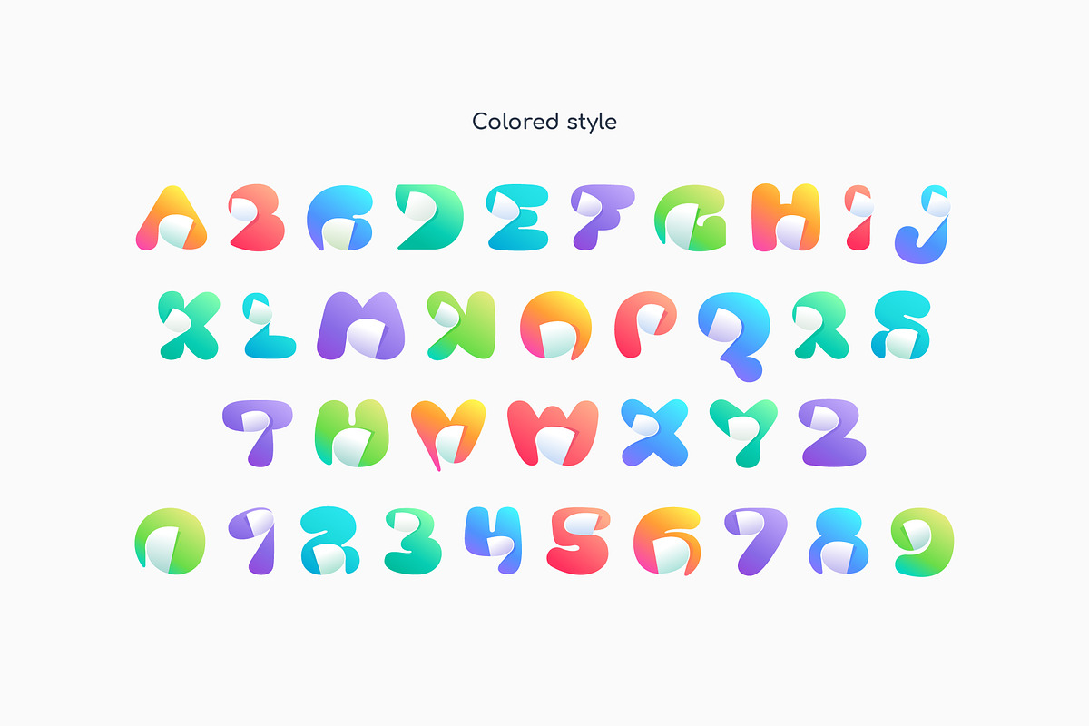 Curled Corner Colored Font, a Symbol Font by kaer_shop (Photo 4 of 8)