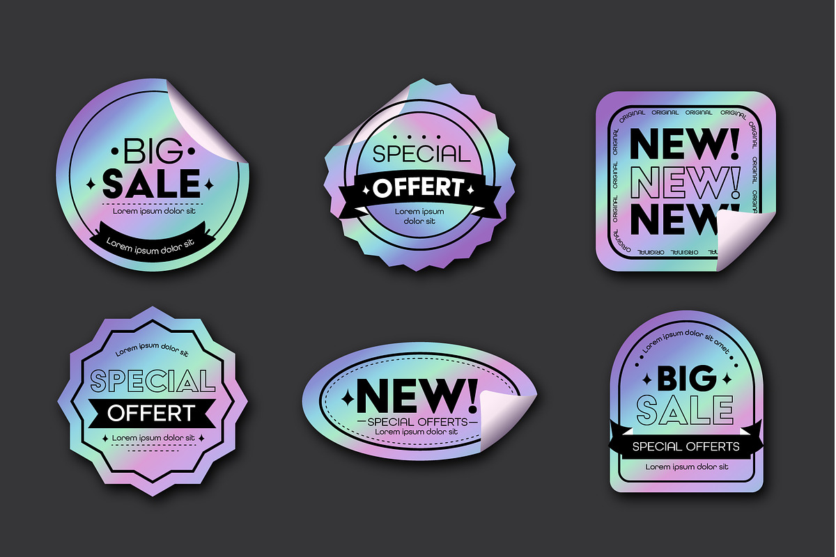 Sale Stickers Round Set, a Templates & Theme by studiogstock (Photo 1 of 2)