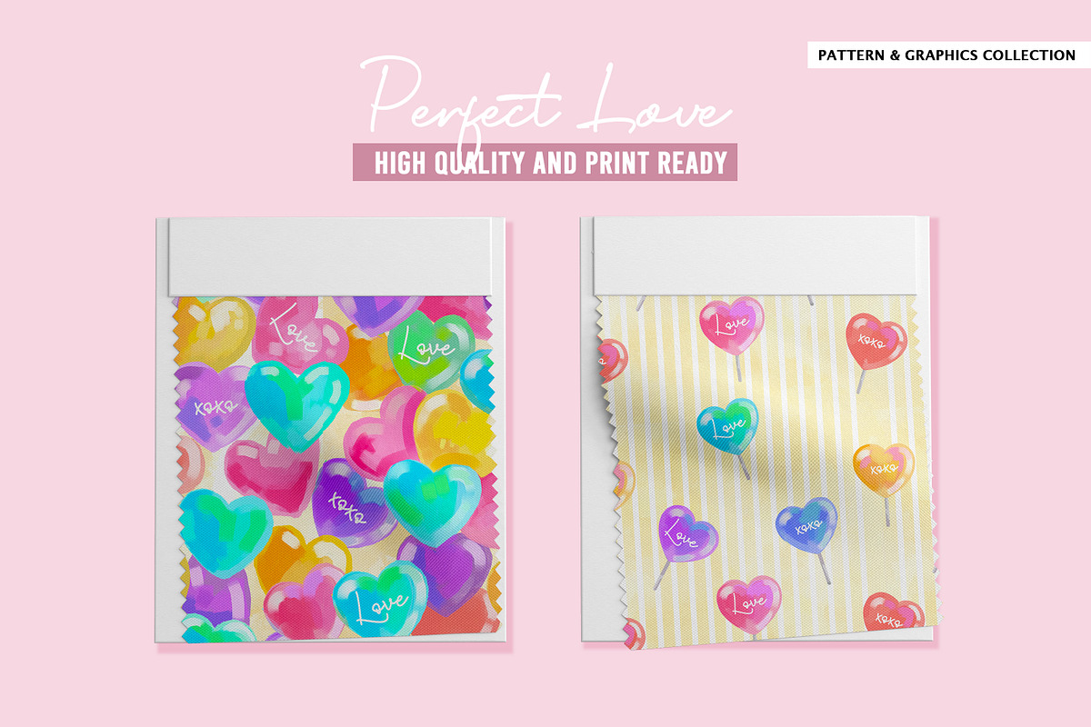 Colourful Heart Seamless Pattern, a Pattern Graphic by Waterystrokes (Photo 2 of 6)