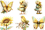Whimsical Yellow Spring Clipart, an Illustration by Designking (Thumbnail 5 of 5)