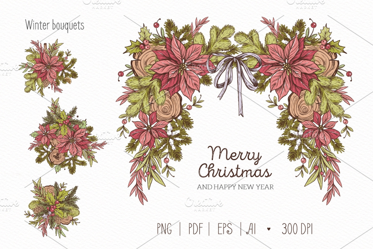Vintage Christmas, a Decorative Illustration by Ekaterina Mikheeva (Photo 2 of 10)