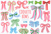 Coquette Bows Clipart – 55 PNG, a Decorative Illustration by Whimsy Brush Studio (Thumbnail 1 of 7)