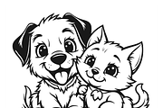 Adorable Pets Vector Graphics, a Person Illustration by CarWrap design (Thumbnail 1 of 4)