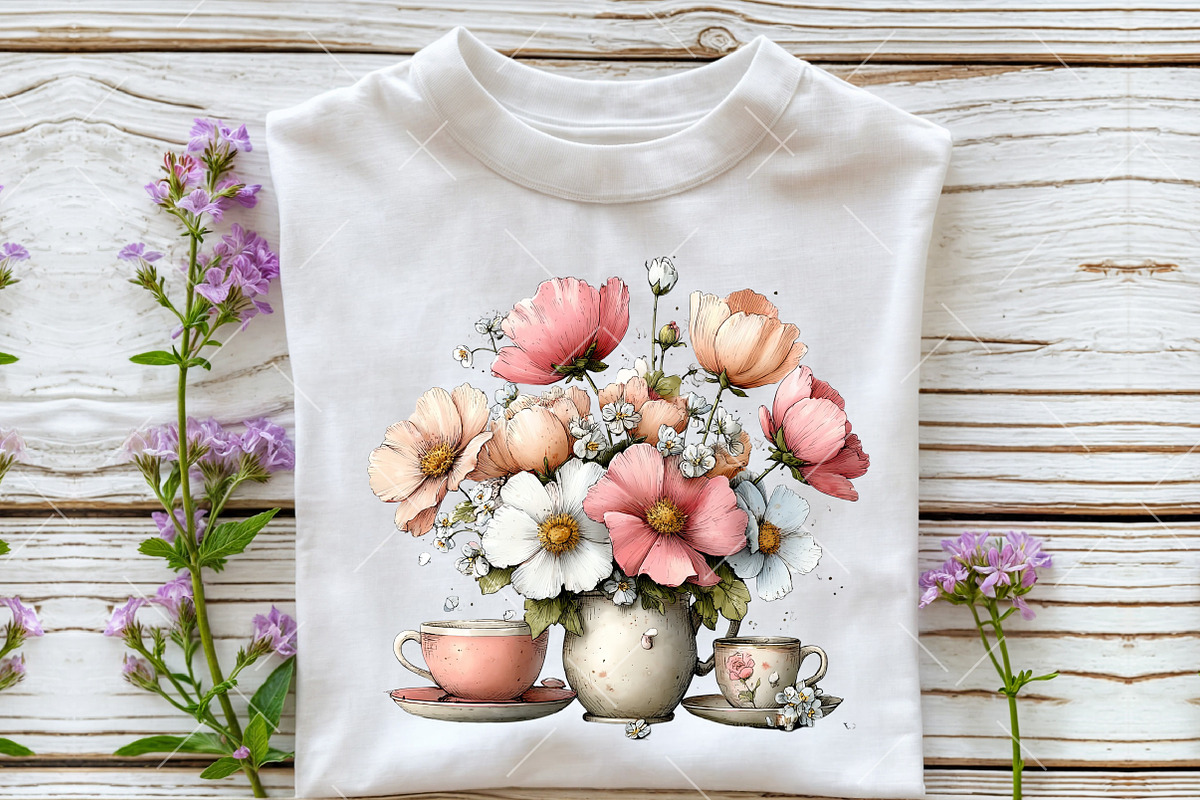 Whimsical Summer Bridal Tea Party, an Illustration by OK Design (Photo 4 of 6)