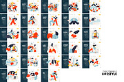 Lifestyle vector ills, color 1, a Templates & Theme by Grivina's shop (Thumbnail 15 of 18)