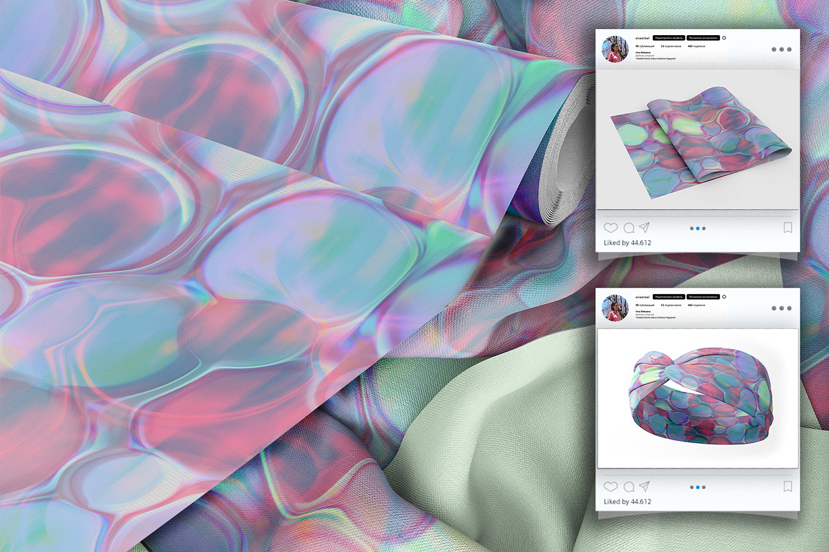 Flowing Fluidity: Set of Patterns, a Decorative Illustration by EireenBel (Photo 5 of 13)