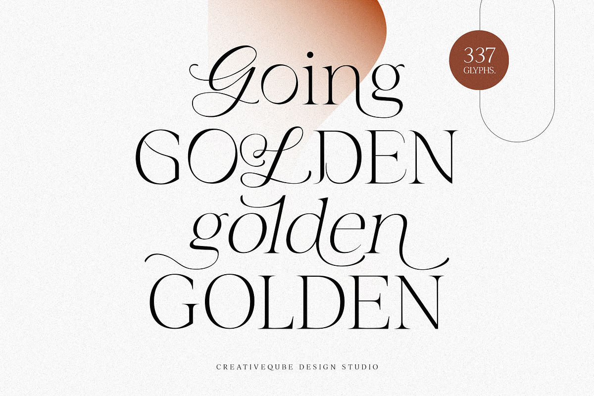 Going Golden Font Family, a Serif Font by Creativeqube Design (Photo 1 of 17)