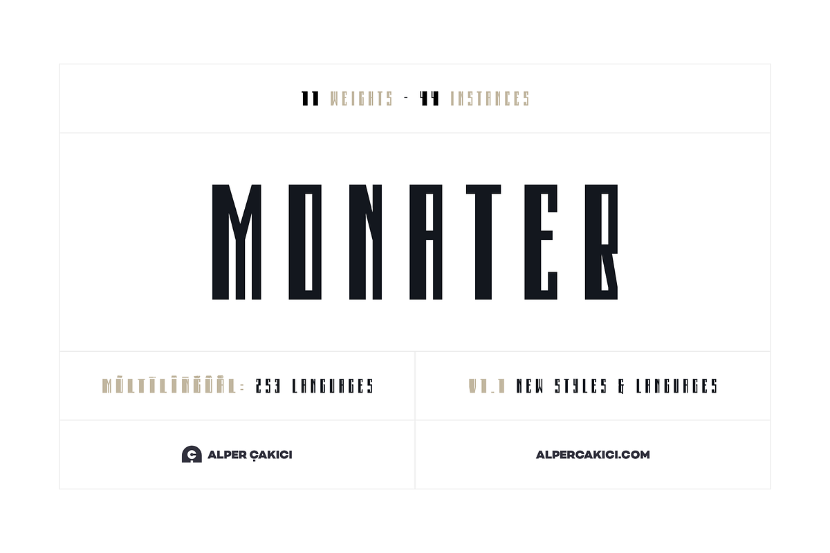 Monateb – A Font Family (44 Fonts), a Font by alpercakici (Photo 16 of 16)